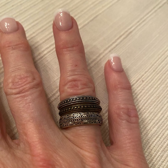 (4) Fashion Rings- Turquoise Stones and Metals - Picture 5 of 5